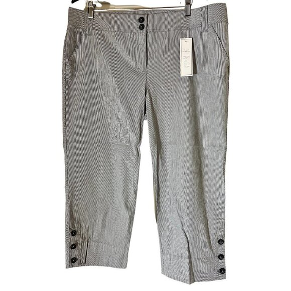 NEW Charter Club Seersucker Tummy Slimming Ankle Pants, 16W - Picture 1 of 5